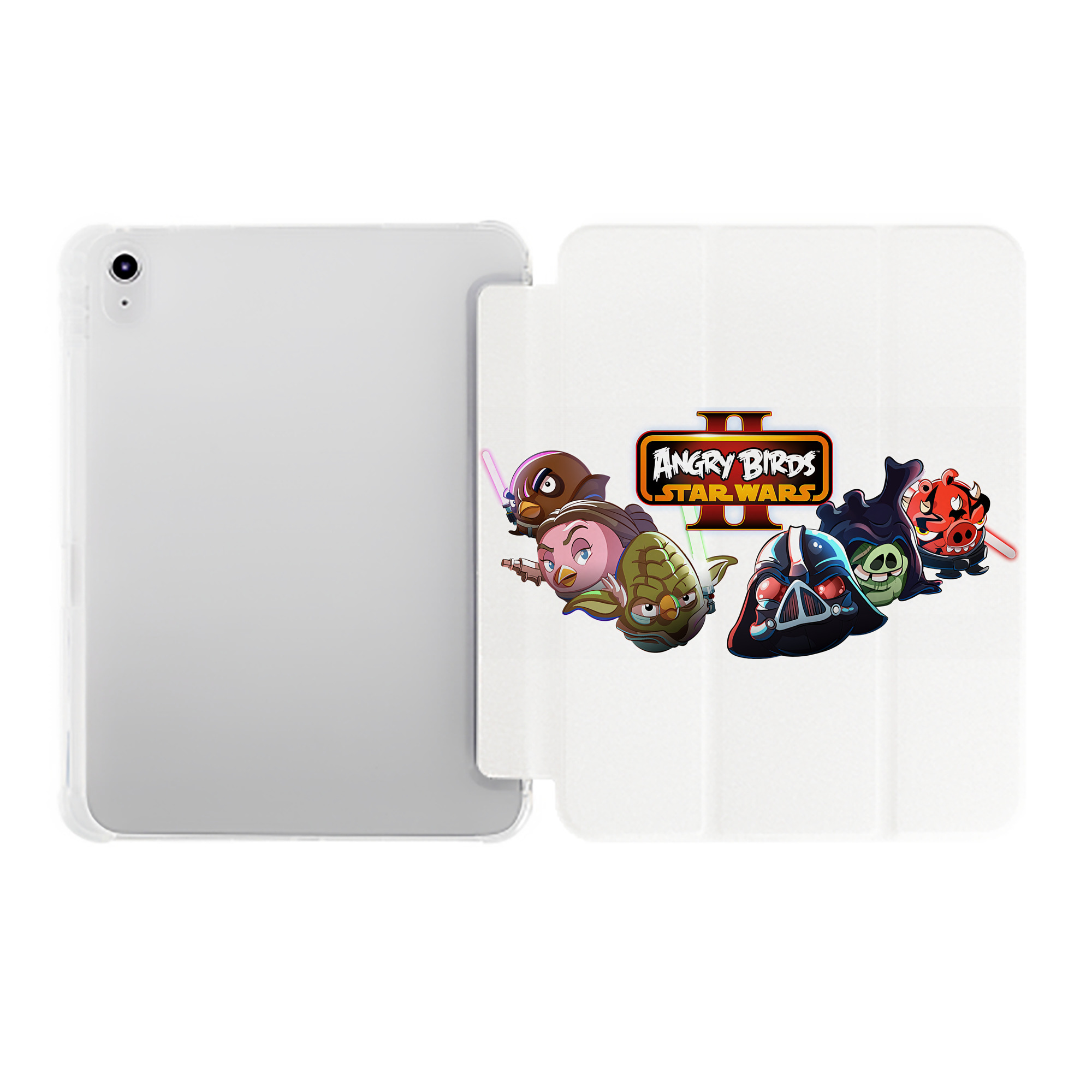 （画像用） Angry Birds アングリーバード IPad ケース ペン収納付き 三つ折りスタンド PUレザー×シリコン 対応機種9.5/10.5/10.9インチ